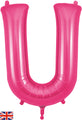 34" Letter U Pink Oaktree Brand Foil Balloon