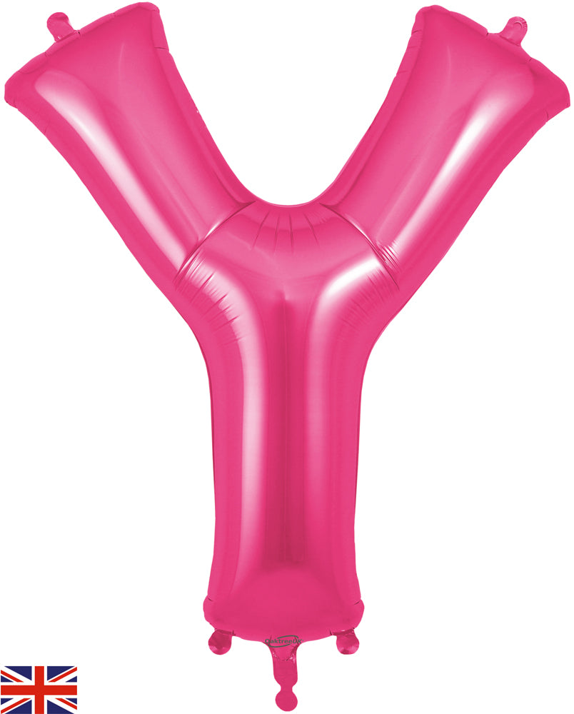 34" Letter Y Pink Oaktree Brand Foil Balloon