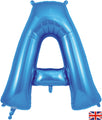 34" Letter A Blue Oaktree Brand Foil Balloon