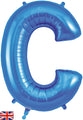 34" Letter C Blue Oaktree Brand Foil Balloon