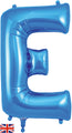 34" Letter E Blue Oaktree Brand Foil Balloon