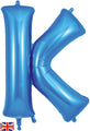 34" Letter K Blue Oaktree Brand Foil Balloon