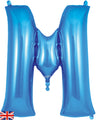 34" Letter M Blue Oaktree Brand Foil Balloon