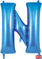 34" Letter N Blue Oaktree Brand Foil Balloon