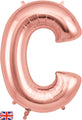 34" Letter C Rose Gold Oaktree Brand Foil Balloon