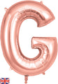 34" Letter G Rose Gold Oaktree Brand Foil Balloon