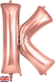 34" Letter K Rose Gold Oaktree Brand Foil Balloon