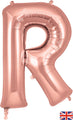 34" Letter R Rose Gold Oaktree Brand Foil Balloon