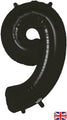 34" Number 9 Black Oaktree Foil Balloon