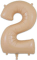 34" Number 2 Matte Nude Oaktree Foil Balloon