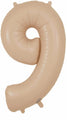 34" Number 9 Matte Nude Oaktree Foil Balloon