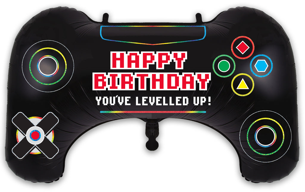 31" Shape Game Controller Birthday Holographic Oaktree Foil Balloon