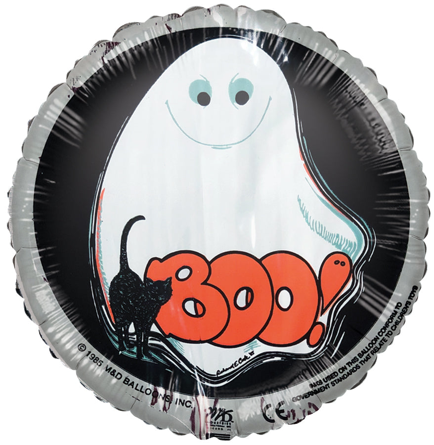 4" Airfill Only Boo Balloon Halloween Classic Foil Balloon