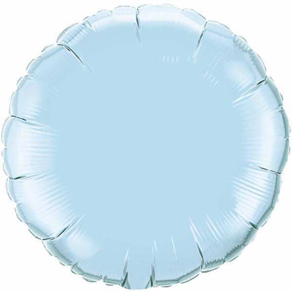 18" Round Pearl Light Blue Balloon
