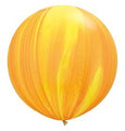 30" Yellow Orange Rainbow SuperAgate Balloons (2 Count)