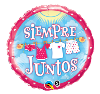 18" Round Simpre Juntos Foil Balloon (Spanish)