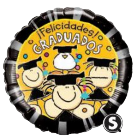 18" Faula Felicidades Graduados Balloon (Spanish)