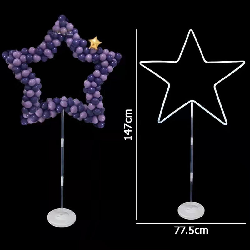 5 ft Star Shape Balloon Stand (Waterbase Capacity 1KG)