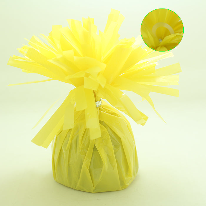 6Oz Yellow Foil Wrapped Balloon Weight