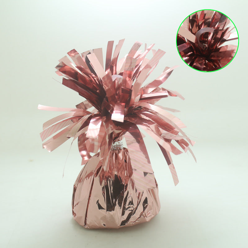6Oz Rose Gold Foil Wrapped Balloon Weight