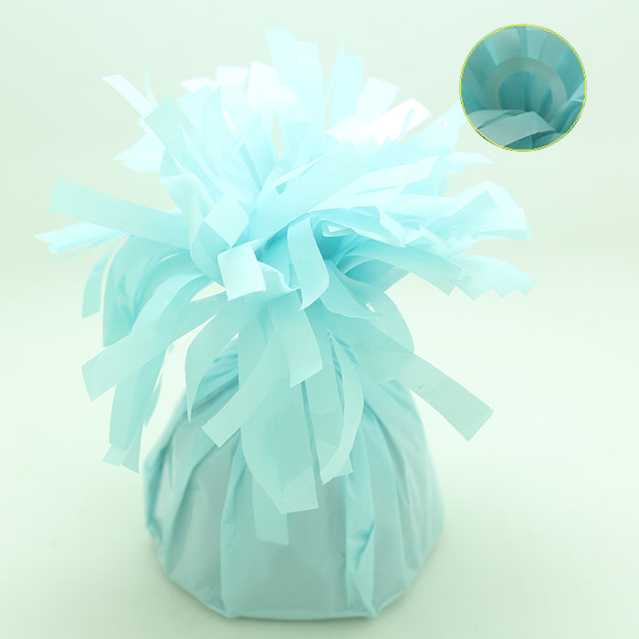 6Oz Baby Blue Foil Wrapped Balloon Weight