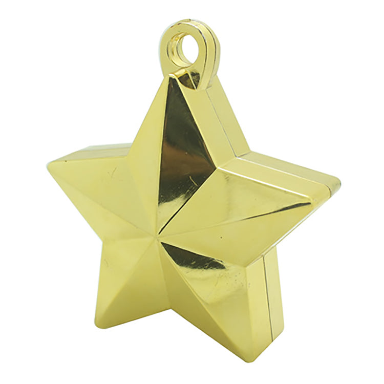 Metallic Star Balloon Weight -Gold