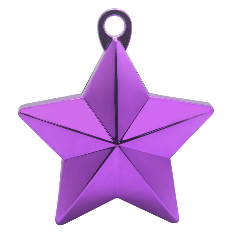 Metallic Star Balloon Weight-Purple