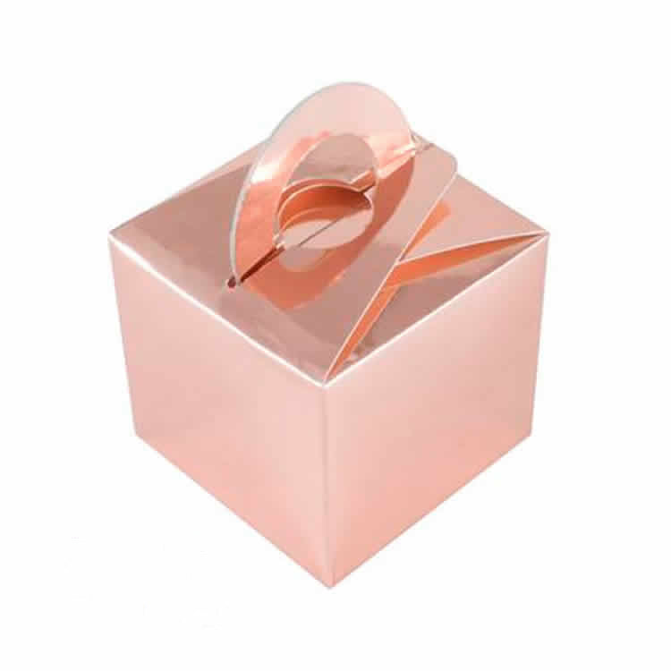 Paper Gift Box Balloon Weights-Rose Gold