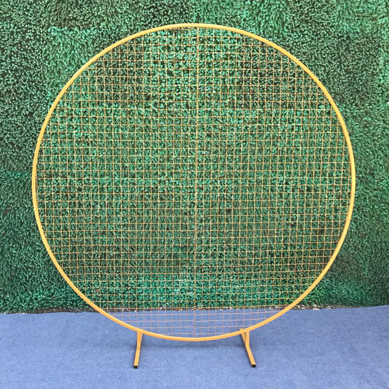 6.5 Ft Gold Round Grid Balloon Stand (Pickup Only-Cannot be Shipped)