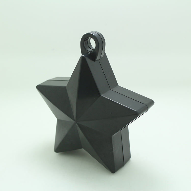 Solid Color Star Balloon Weights Black