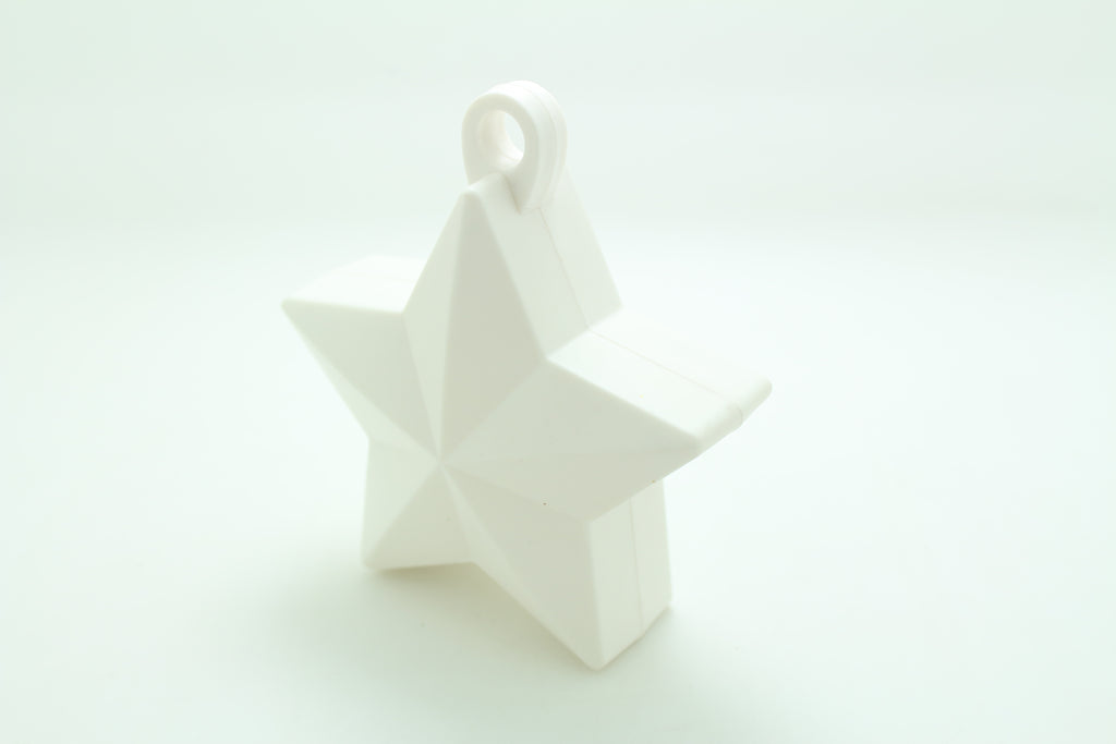 Solid Color Star Balloon Weights White