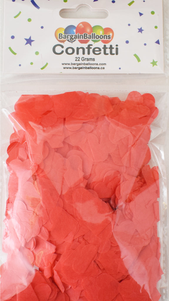 Balloon Confetti Dots 22 Grams Tissue Hot Red 2CM-Heart