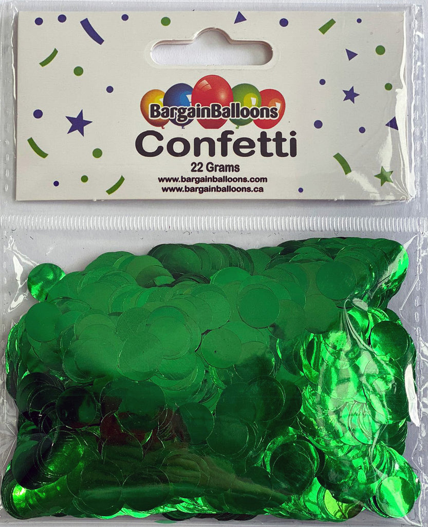 Balloon Confetti Dots 22 Grams Foil Green 1CM-Round