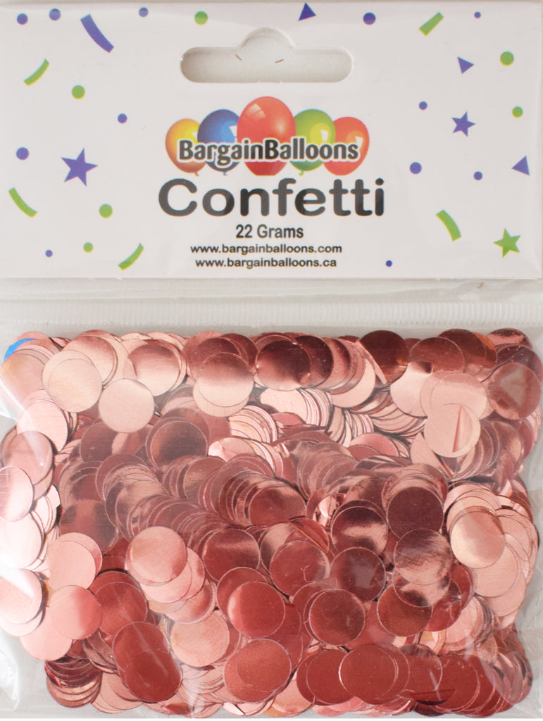 Balloon Confetti Dots 22 Grams Foil Rose Gold 1CM-Round