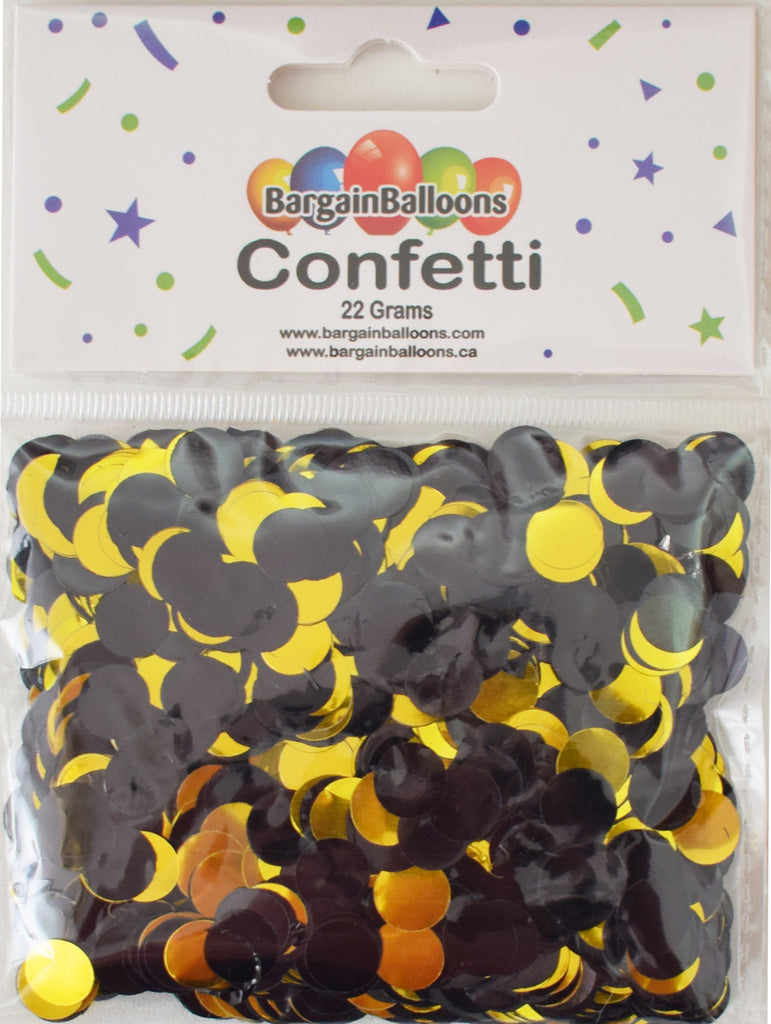 Balloon Confetti Dots 22 Grams Foil Gold And Black 1CM-Round