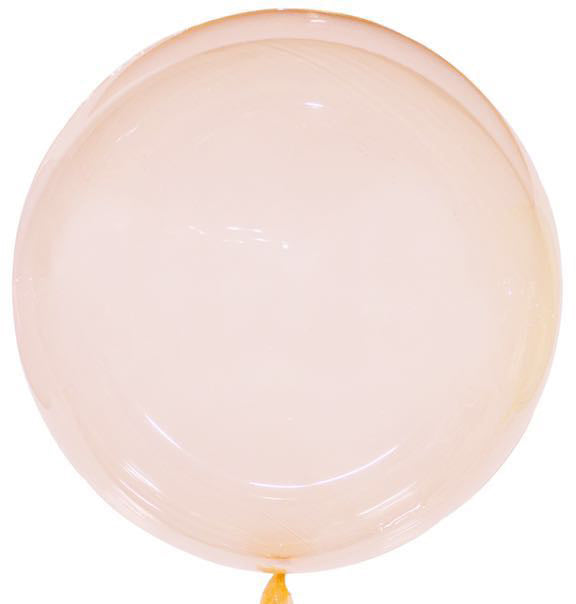 24" Crystal Colorful Bobo Balloon Orange Prestretched (10 Per Bag)