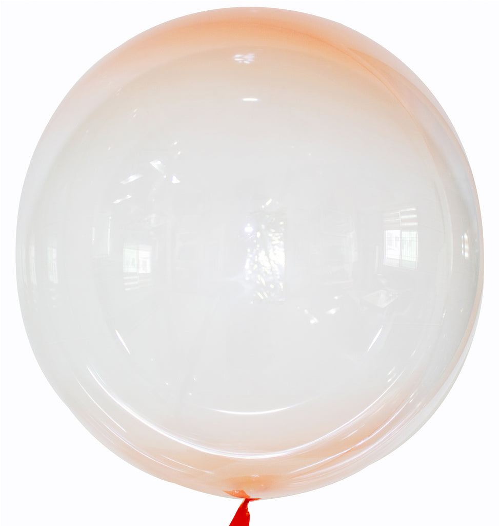 18" Gradient Colorful Bobo Balloon Orange Prestretched (10 Per Bag)
