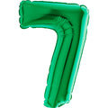 7" Airfill Only (requires heat sealing) Number Balloon 7 Green