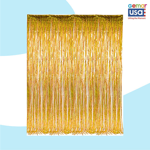 36" X 96" Foil Curtain Backdrop Gemar Gold