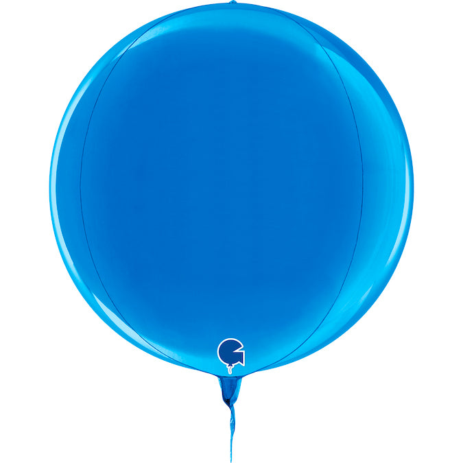 15" (22" Deflated) Globe Blue 4D Foil Balloon