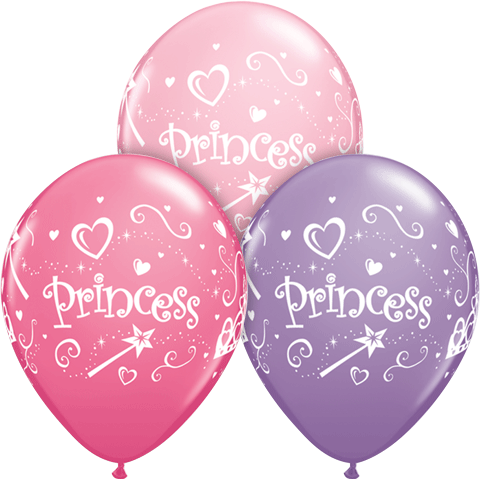 11" Princess All Around (50 Count) Latex Balloons