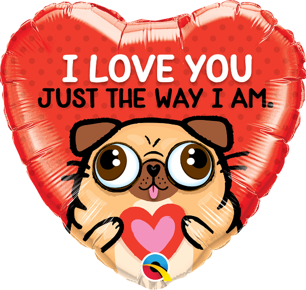 18" Heart I Love You Just The Way I Am Foil Balloon