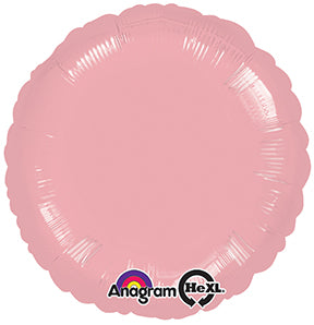 18" Pastel Pink Circle Anagram Brand Balloon
