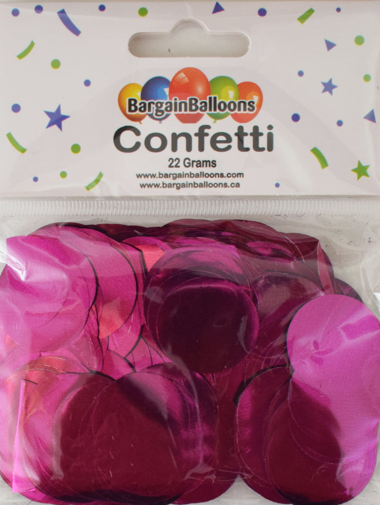 Balloon Confetti Dots 22 Grams Foil Fuchsia 2.5CM-Round