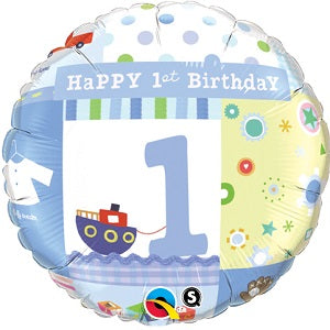 18" 1st Birthday Boy Balloon