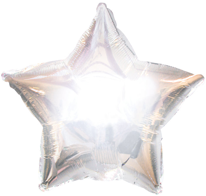 18" CTI Brand Silver Star Foil Balloon