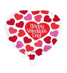18" Happy Valentine's Day Many Heart Foil Balloon