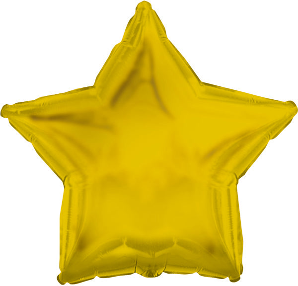 18" CTI Brand Gold Star Foil Balloon