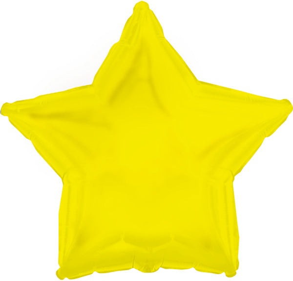 18" CTI Brand Yellow Star Balloon