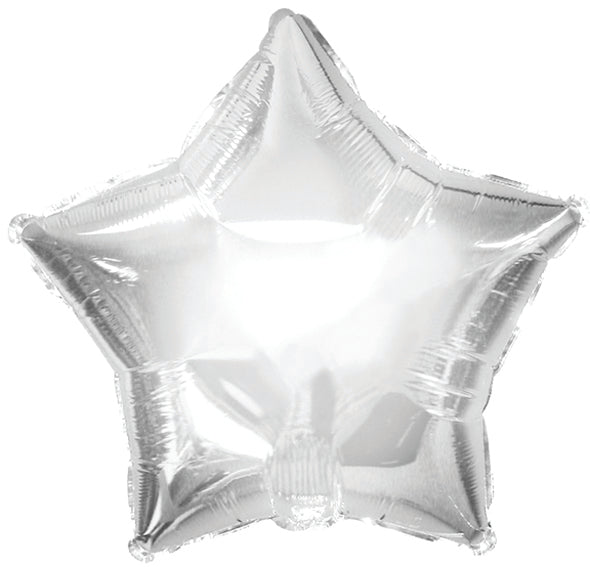 9" Airfill Only CTI Silver Star Balloon
